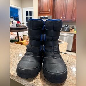 Black and Blue Winter Boots